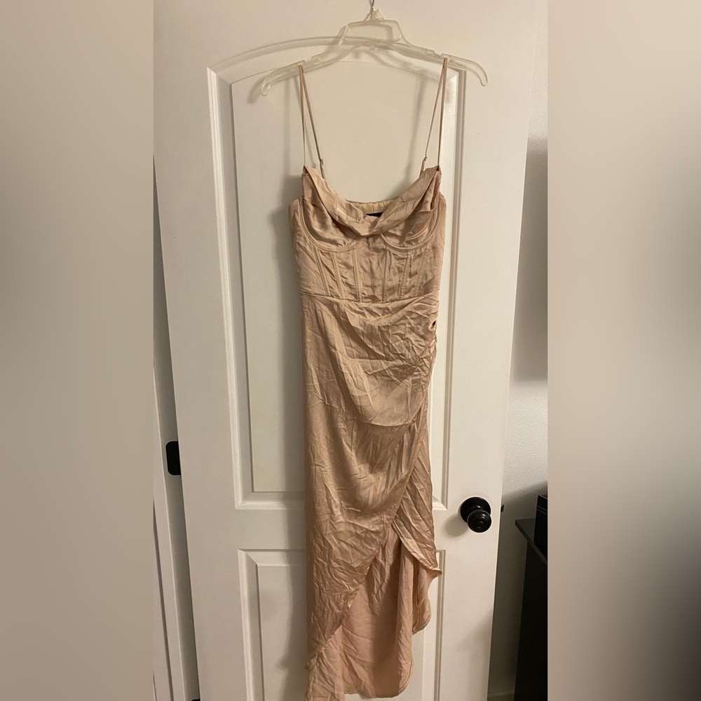 White Fox Satin Dress